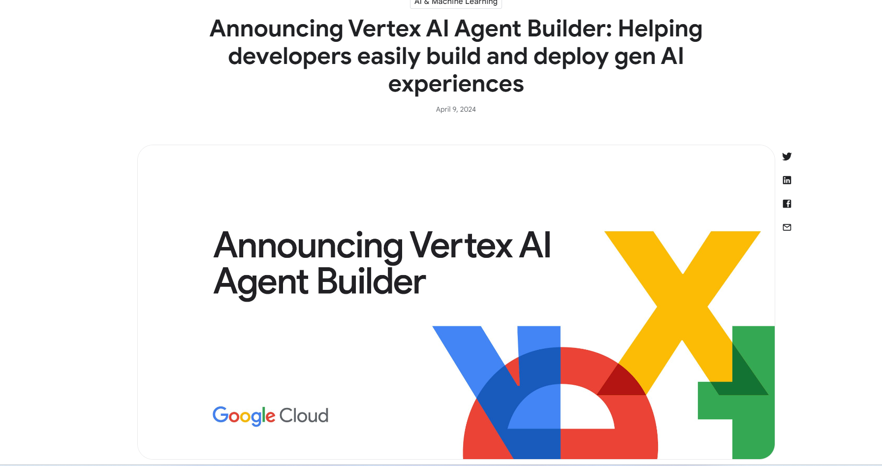 Vertex AI Agent Builder preview