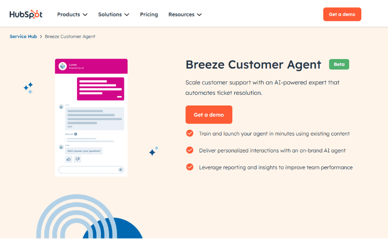 Breeze Customer Agent preview