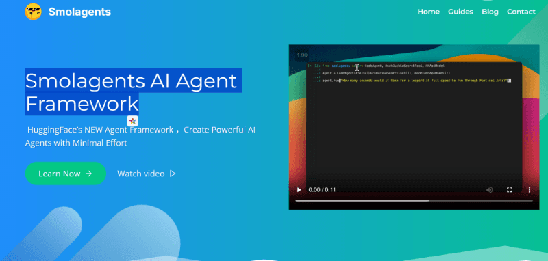 Smolagents AI Agent preview