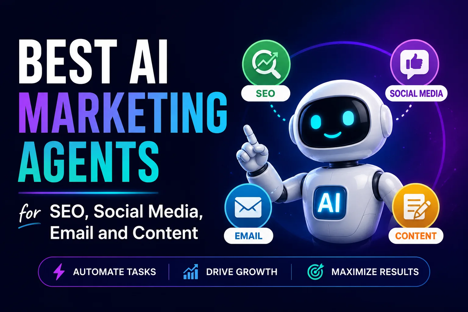 Top AI Marketing Agents for SEO, Social Media, Email & Content